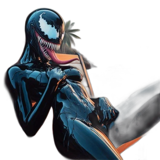 mask, creature, robot, comic book art, concept art, vaporwave, cyberpunk, dark transparent PNG cut-out