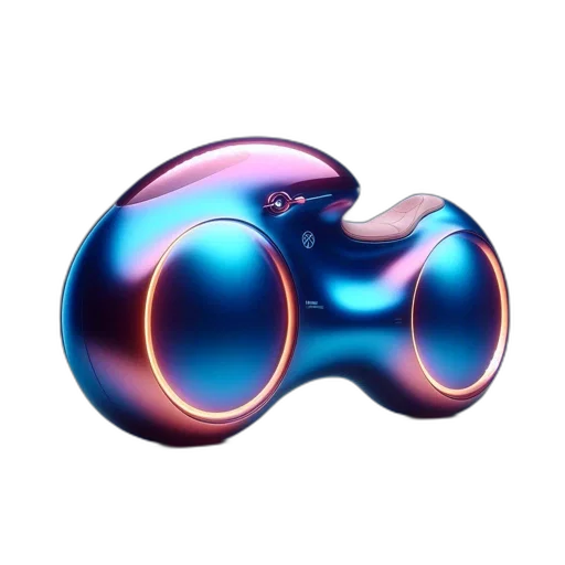 weapon, mask, shoes, robot, 3d render, vaporwave, concept art, photorealistic transparent PNG cut-out