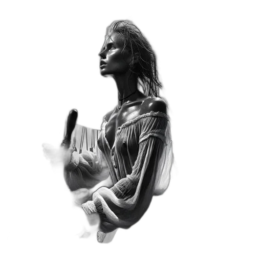 face, dress, jewelry, crown, photorealistic, 3d render, concept art, pencil sketch transparent PNG cut-out