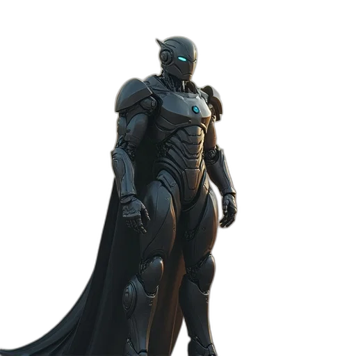robot, concept art, 3d render, comic book art transparent PNG cut-out
