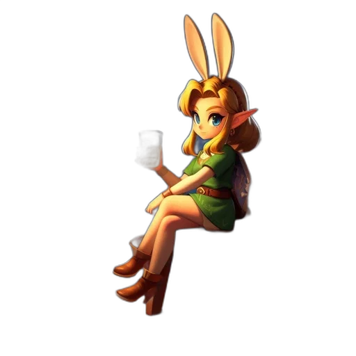 dress, staff, animal, weapon, pixel art, concept art, 3d render, fantasy art transparent PNG cut-out