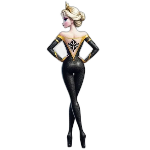 dress, cartoon, concept art, 3d render, fantasy art, animated, female, character transparent PNG cut-out