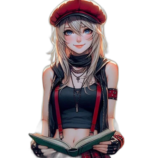 staff, hat, weapon, robot, fantasy art, anime, cyberpunk, concept art transparent PNG cut-out