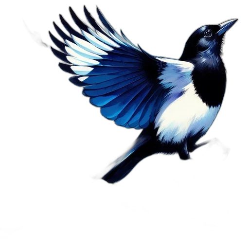 animal, staff, concept art, photorealistic, watercolor, 3d render, blue, bird transparent PNG cut-out