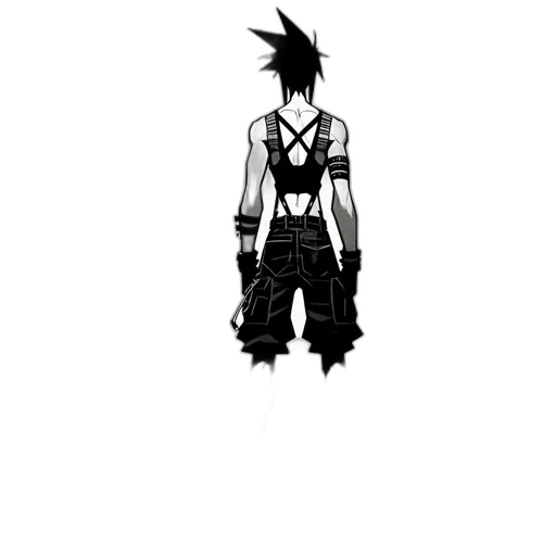 dress, staff, jacket, creature, comic book art, concept art, pixel art, cartoon transparent PNG cut-out