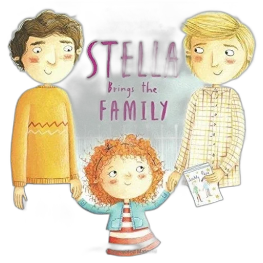 watercolor, children, book, cover, titled, stella, brings, family transparent PNG cut-out