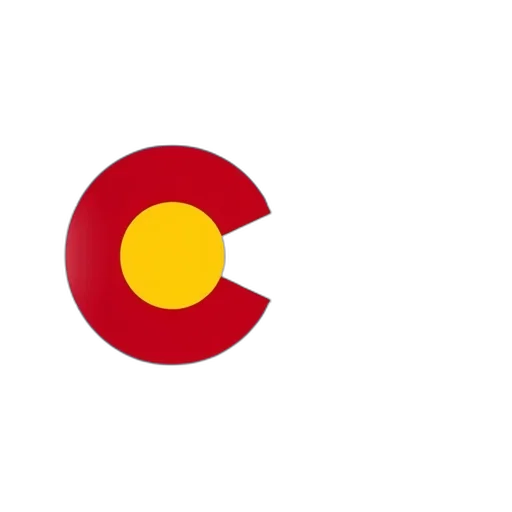 staff, colorful, stylized, flag, colorado, blue, field, white transparent PNG cut-out