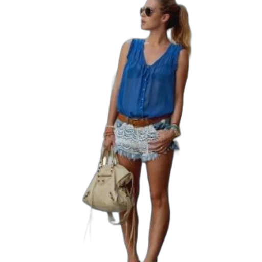 staff, dress, 3d render, photorealistic, blue, earth tones, woman, stylish transparent PNG cut-out