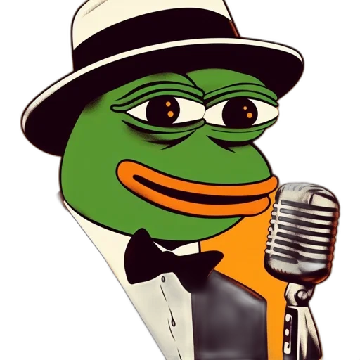 hat, staff, jacket, cartoon, photorealistic, anthropomorphic, frog, wears transparent PNG cut-out