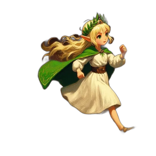 staff, dress, crown, dragon, concept art, pixel art, fantasy art, 3d render transparent PNG cut-out