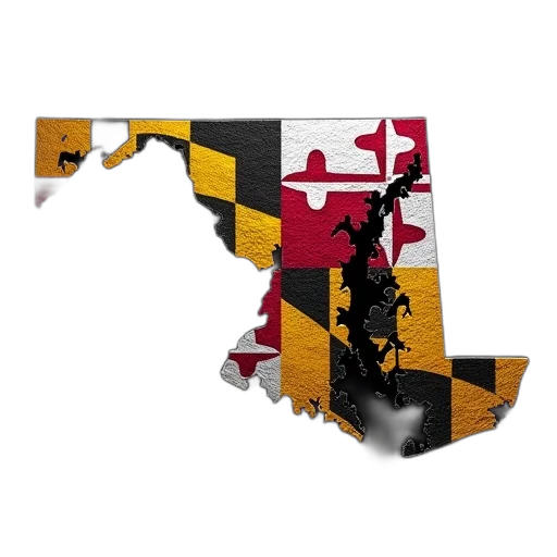 maryland, flag, map, dark, shirt transparent PNG cut-out