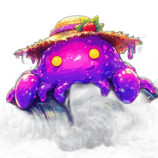 creature, hat, umbrella, dragon, concept art, fantasy art, watercolor, 3d render transparent PNG cut-out