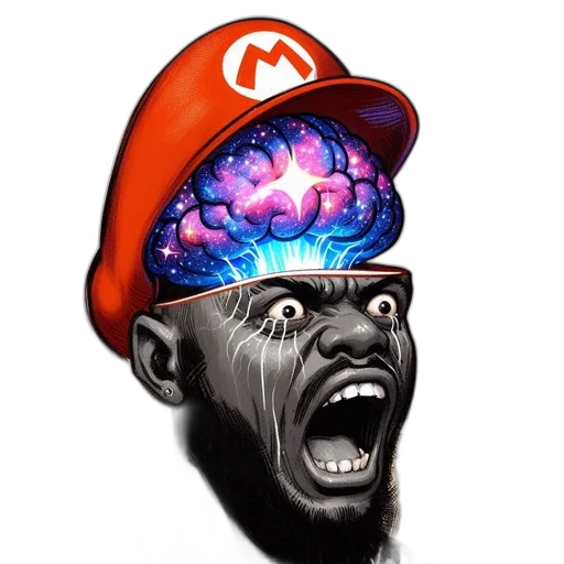 face, mask, creature, hat, concept art, pixel art, photorealistic, comic book art transparent PNG cut-out
