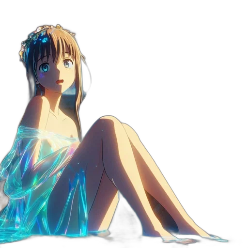 dress, creature, robot, jewelry, concept art, anime, fantasy art, pixel art transparent PNG cut-out
