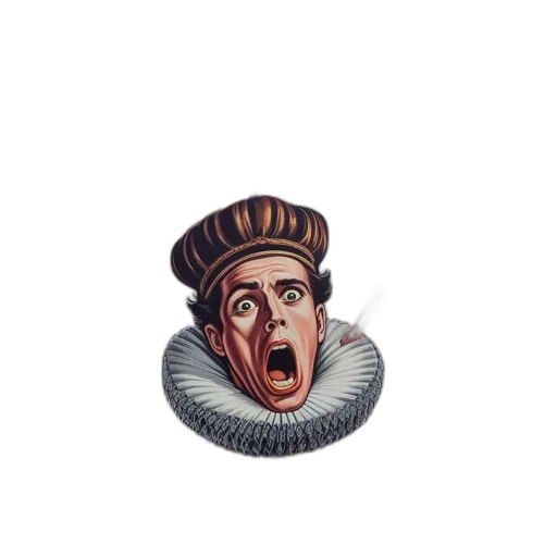 face, crown, mask, hat, pixel art, concept art, 3d render, comic book art transparent PNG cut-out