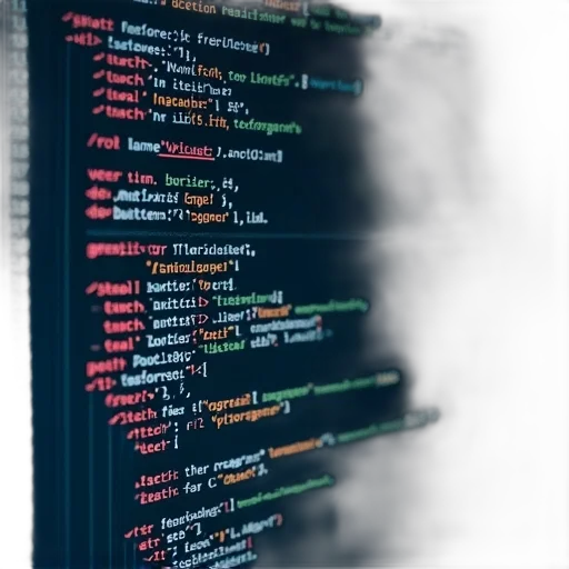 robot, screenshot, code, editor, displaying, large, block, dark transparent PNG cut-out