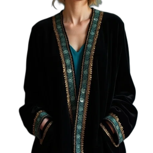 jacket, dress, jewelry, staff transparent PNG cut-out