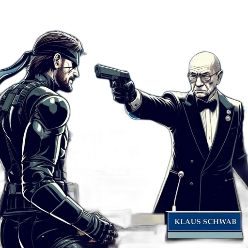 comic book art, concept art, fantasy art, cyberpunk, intense, scene, features, formal transparent PNG cut-out