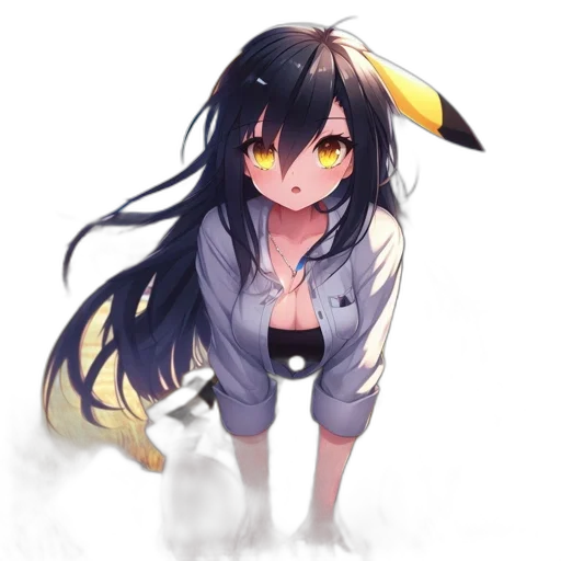 staff, animal, hat, creature, anime, pixel art, concept art, fantasy art transparent PNG cut-out