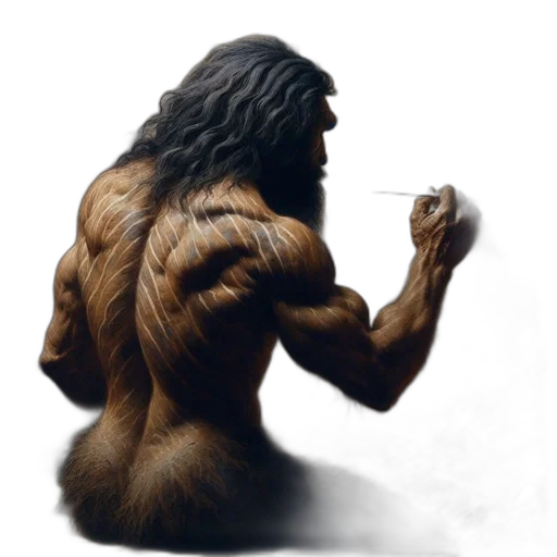 hair, creature, animal, photorealistic, concept art, fantasy art, 3d render, intense transparent PNG cut-out