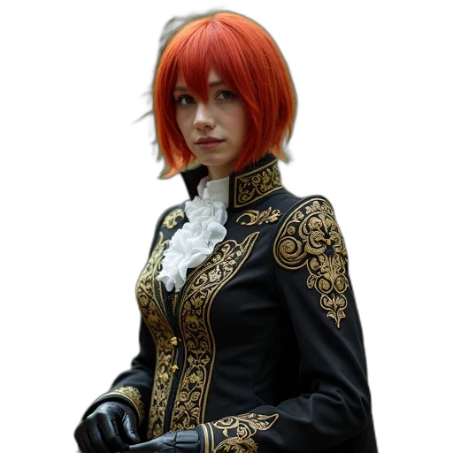 jacket, staff, crown, sword, photorealistic, 3d render, fantasy art, concept art transparent PNG cut-out