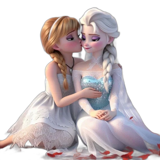 concept art, fantasy art, 3d render, cartoon, snow, fire, forest, two transparent PNG cut-out