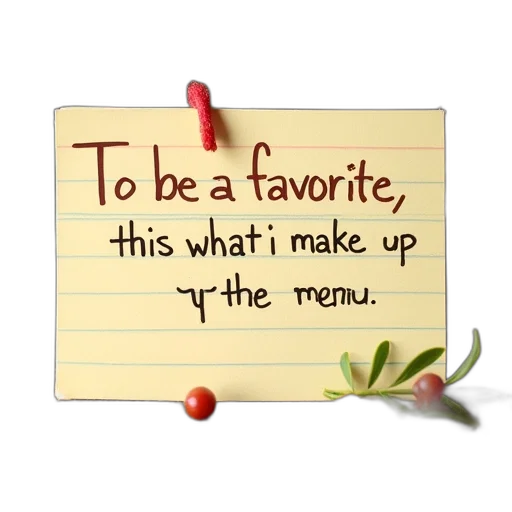food, staff, index, card, says, favorite, what, make transparent PNG cut-out