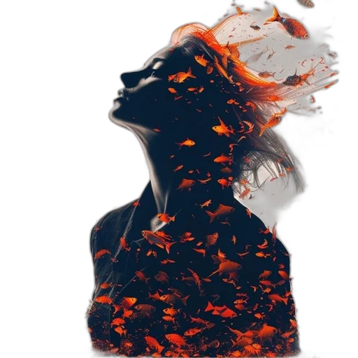 mask, face, hair, dragon, anime, concept art, photorealistic, fantasy art transparent PNG cut-out