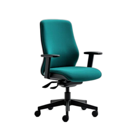 furniture, staff, 3d render, green, modern, office, chair, teal transparent PNG cut-out