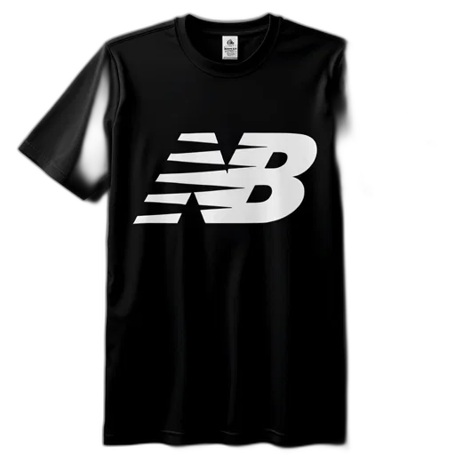 3d render, new, balance, shirt, black, grey, white, logo transparent PNG cut-out