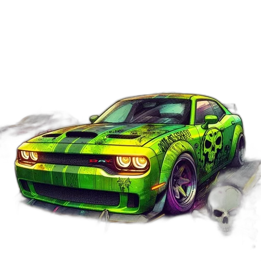 car, weapon, animal, concept art, photorealistic, pixel art, fantasy art, green transparent PNG cut-out