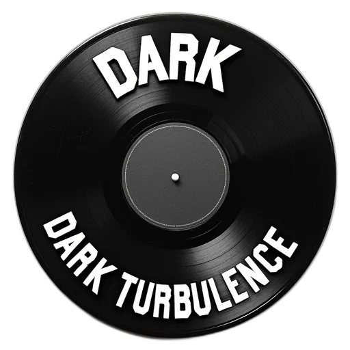 3d render, dark, close-up, vinyl, record, word, written, bold transparent PNG cut-out