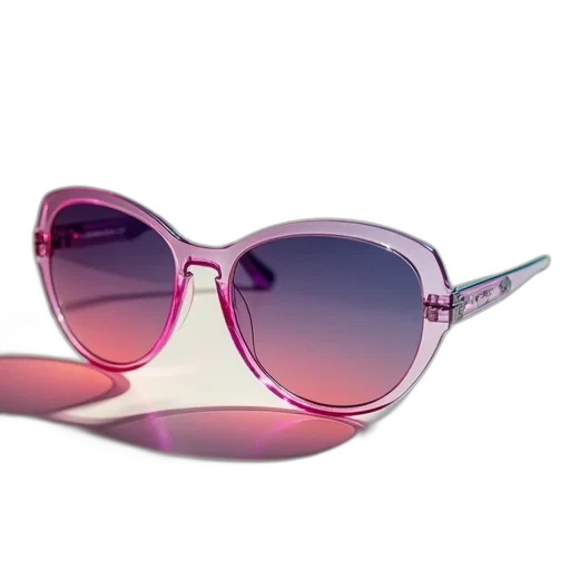 3d render, vaporwave, pastel, side, shields, plastic, sunglasses transparent PNG cut-out