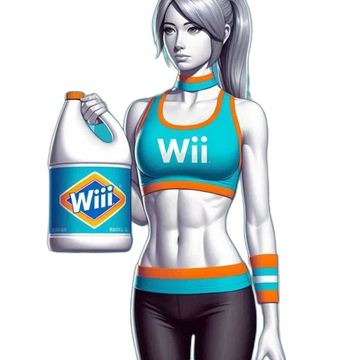 bottle, weapon, dress, concept art, vaporwave, pixel art, 3d render, female transparent PNG cut-out