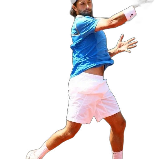 staff, photorealistic, vaporwave, 3d render, pastel, tennis, player, blue transparent PNG cut-out