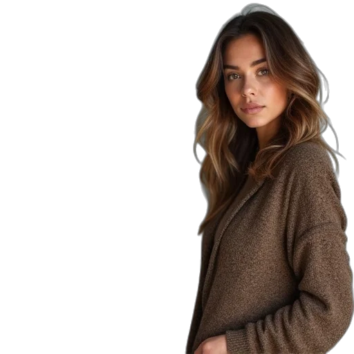 jacket, dress, hair, staff, earth tones, celebrity, style, inspiration transparent PNG cut-out