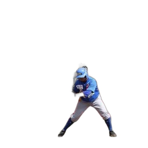 robot, creature, animal, staff, 3d render, concept art, blue, baseball transparent PNG cut-out