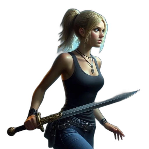 sword, weapon, staff, fantasy art, concept art, pixel art, comic book art, blue transparent PNG cut-out