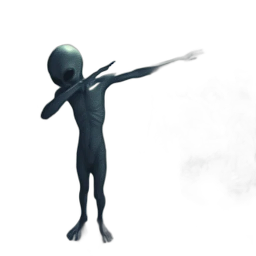 creature, staff, robot, concept art, 3d render, fantasy art, pixel art, outer space transparent PNG cut-out