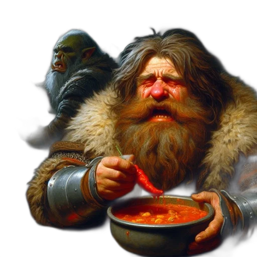 food, face, concept art, fantasy art, photorealistic, dimly, lit, room transparent PNG cut-out