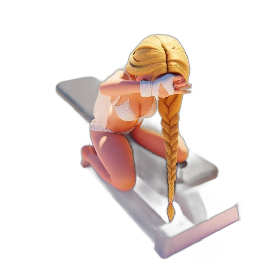 jewelry, hair, furniture, staff, 3d render, concept art, pixel art, vaporwave transparent PNG cut-out