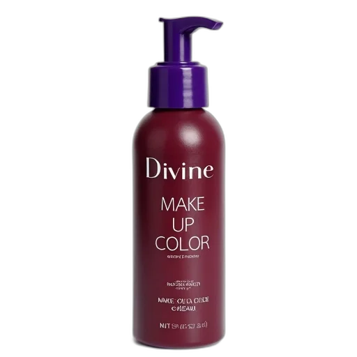 bottle, divine, make, color, cream, purple, cap, pump transparent PNG cut-out