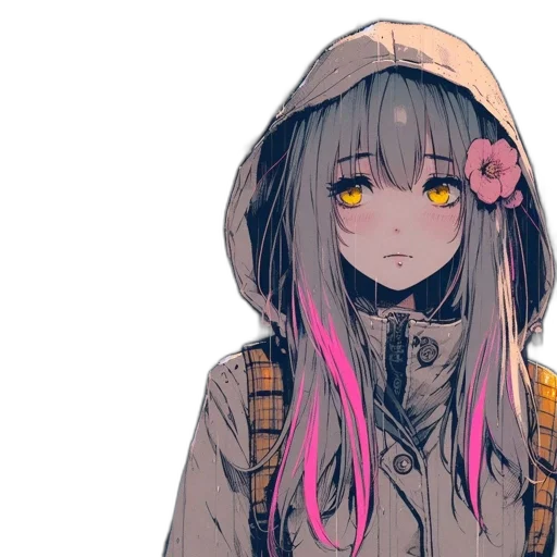 jacket, face, hat, mask, anime, pixel art, cyberpunk, concept art transparent PNG cut-out