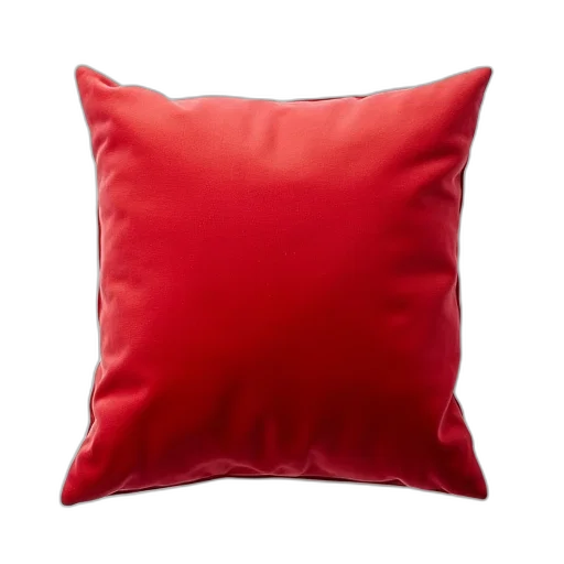 furniture, crown, 3d render, photorealistic, red, plush, pillow, smooth transparent PNG cut-out