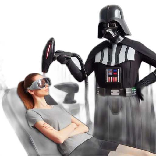 concept art, comical, scenario, darth, vader, wields, medical, device transparent PNG cut-out