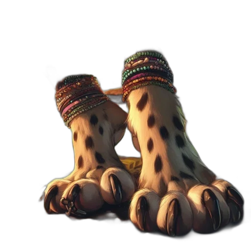 shoes, jewelry, animal, creature, 3d render, photorealistic, concept art, fantasy art transparent PNG cut-out