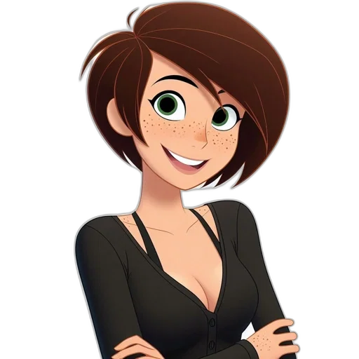 staff, dress, face, jewelry, cartoon, concept art, 3d render, anime transparent PNG cut-out