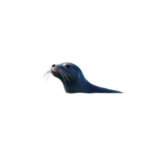 animal, creature, hair, hat, 3d render, concept art, photorealistic, seal transparent PNG cut-out