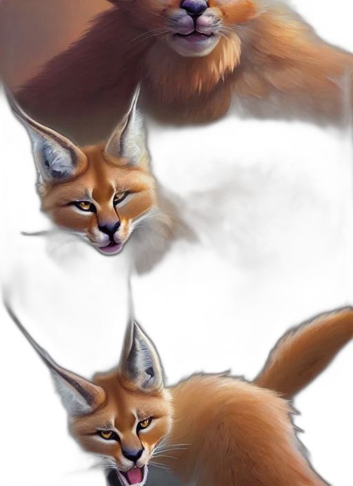 animal, creature, concept art, fantasy art, photorealistic, watercolor, fog, fire transparent PNG cut-out