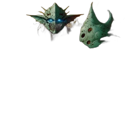 dragon, mask, creature, animal, concept art, fantasy art, 3d render, photorealistic transparent PNG cut-out